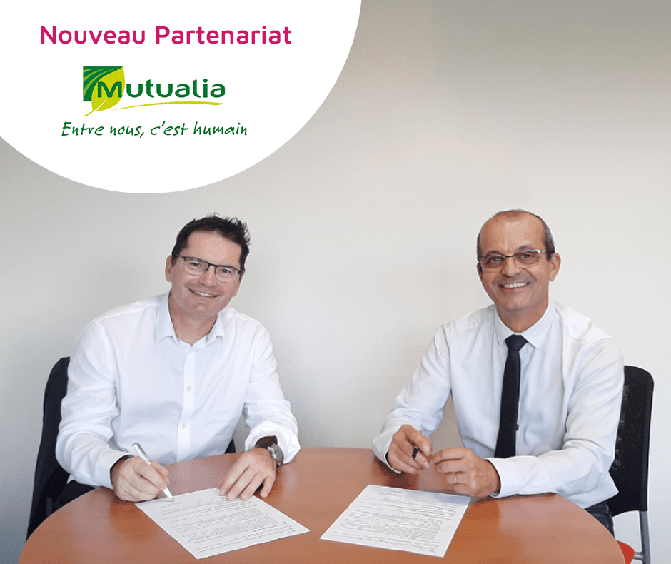 Signature Partenariat entre Bonjours Groupe Présence 30 et Mutualia Alliance Santé